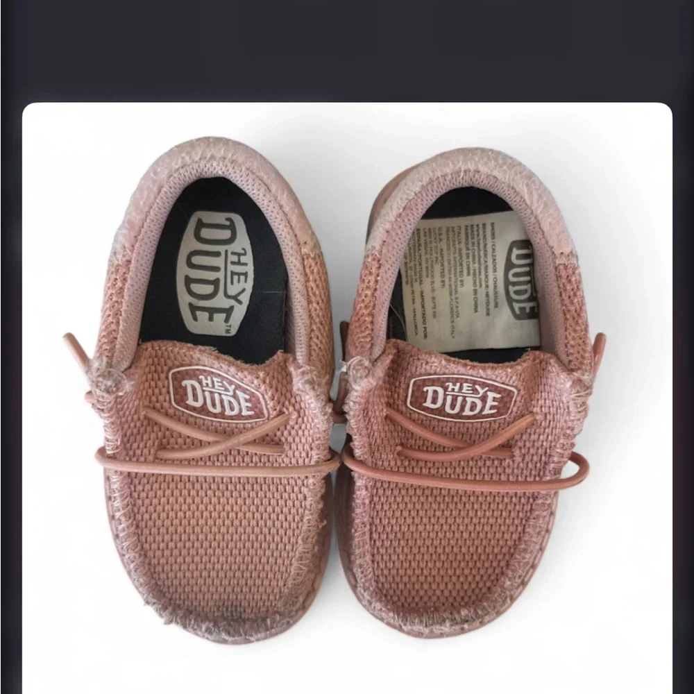 Hey Dude Kids Wally Funk Mono shoe in the Rose Sand